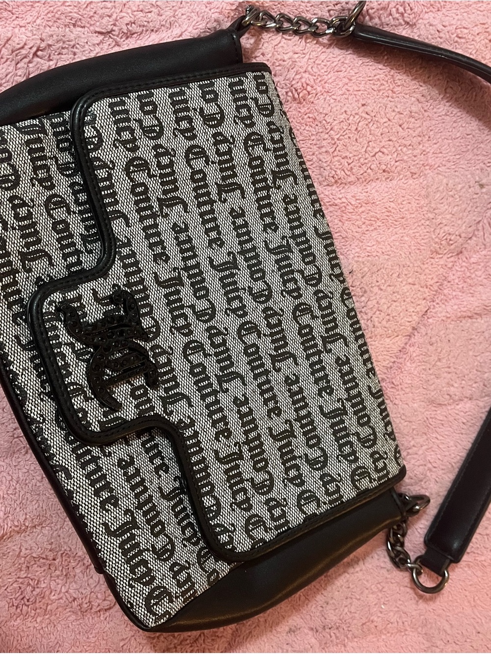 Black & White Juicy Couture Pattern Shoulder Bag